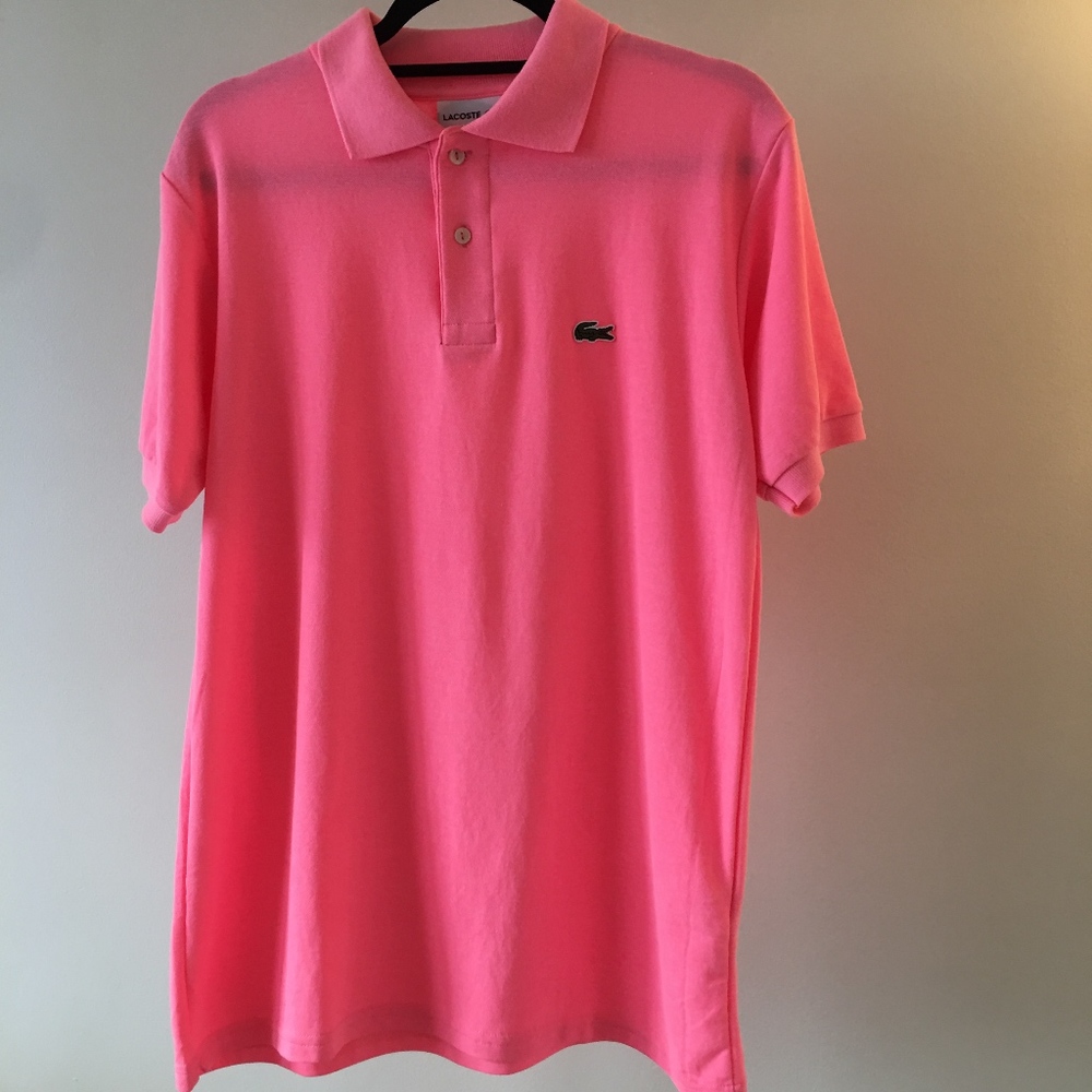 Lacoste Men’s Polo Classic Fit. Size 7 XL Hot Pink